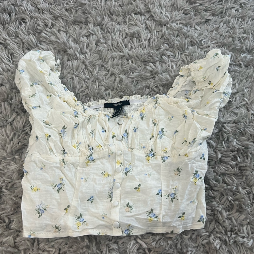Forever 21 floral crop top